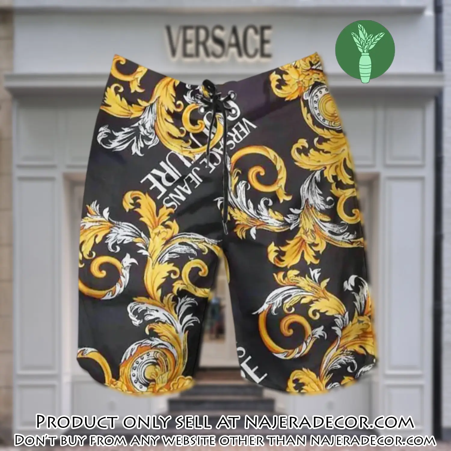Versace golden black luxury brand premium fashion shorts for men njr2807384